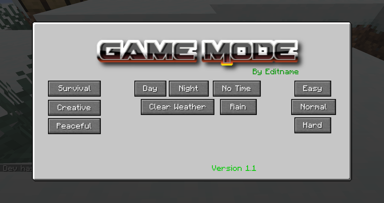 GameMode Minecraft Mod