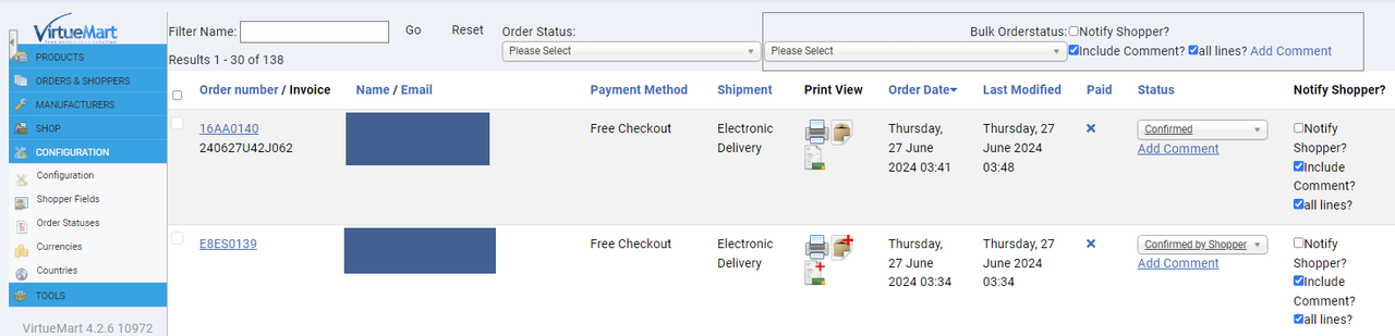 Joomla_VM_Order List