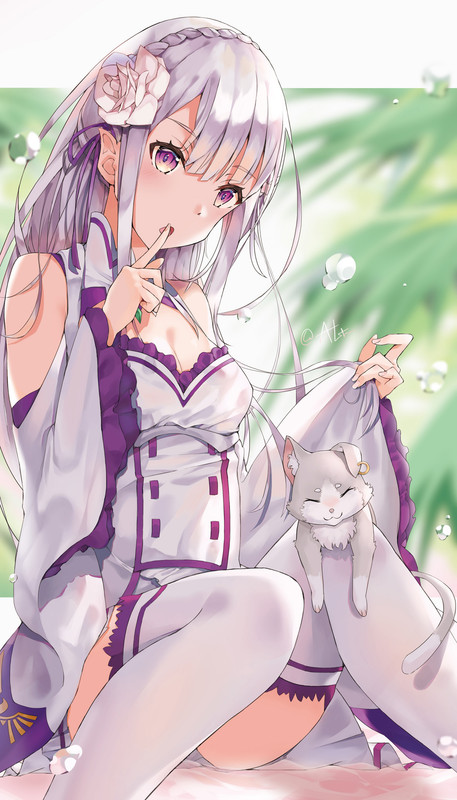 emilia-re-zero-kara-hajimeru-isekai-seikatsu-drawn-by-kxc7357