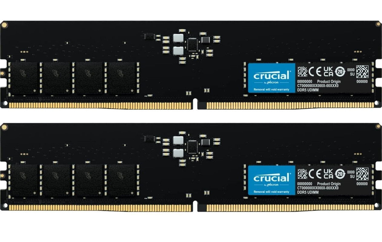 Crucial 64GB (2x 32GB) CT32G48C40U5 DDR5 4800 PC5-38400 288