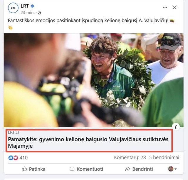 vartotojo kelta nuotrauka