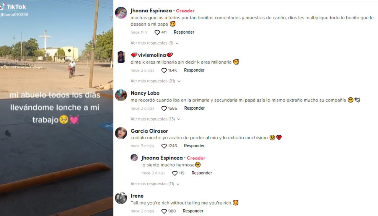 Abuelito llevando loche todos los días a su nieta es conmovedor