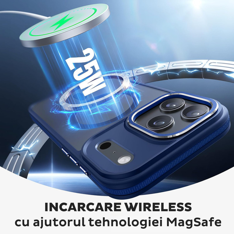 Husa pentru Apple iPhone 17 Pro DaDen® CamBracket, Antisoc, Kickstand, MagSafe, Incarcare wireless, Negru 71y WK ry Qb L AC SL1500