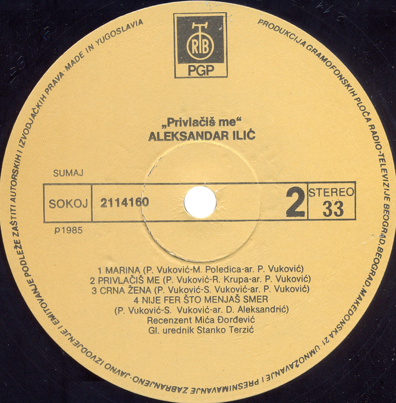 Aleksandar Ilic 19.11.1985. LP B-strana