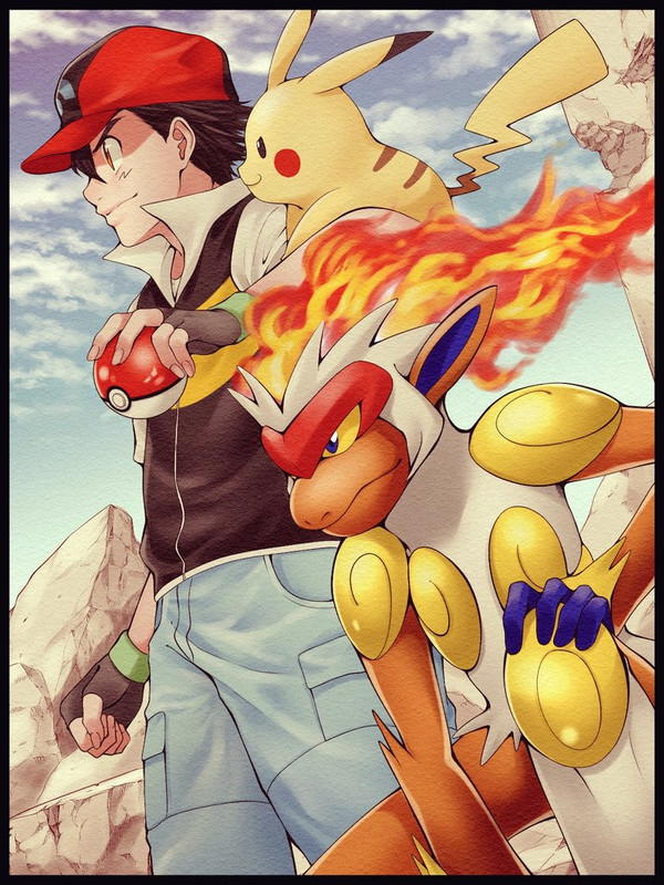 pikachu-ash-ketchum-and-infernape-pokemo