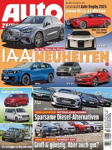Cover: Auto Zeitung Magazin No 20 vom 10  September 2025