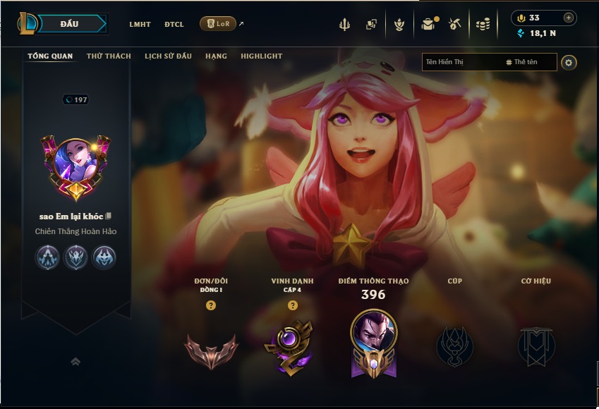 Acc LMHT # - Không Khung