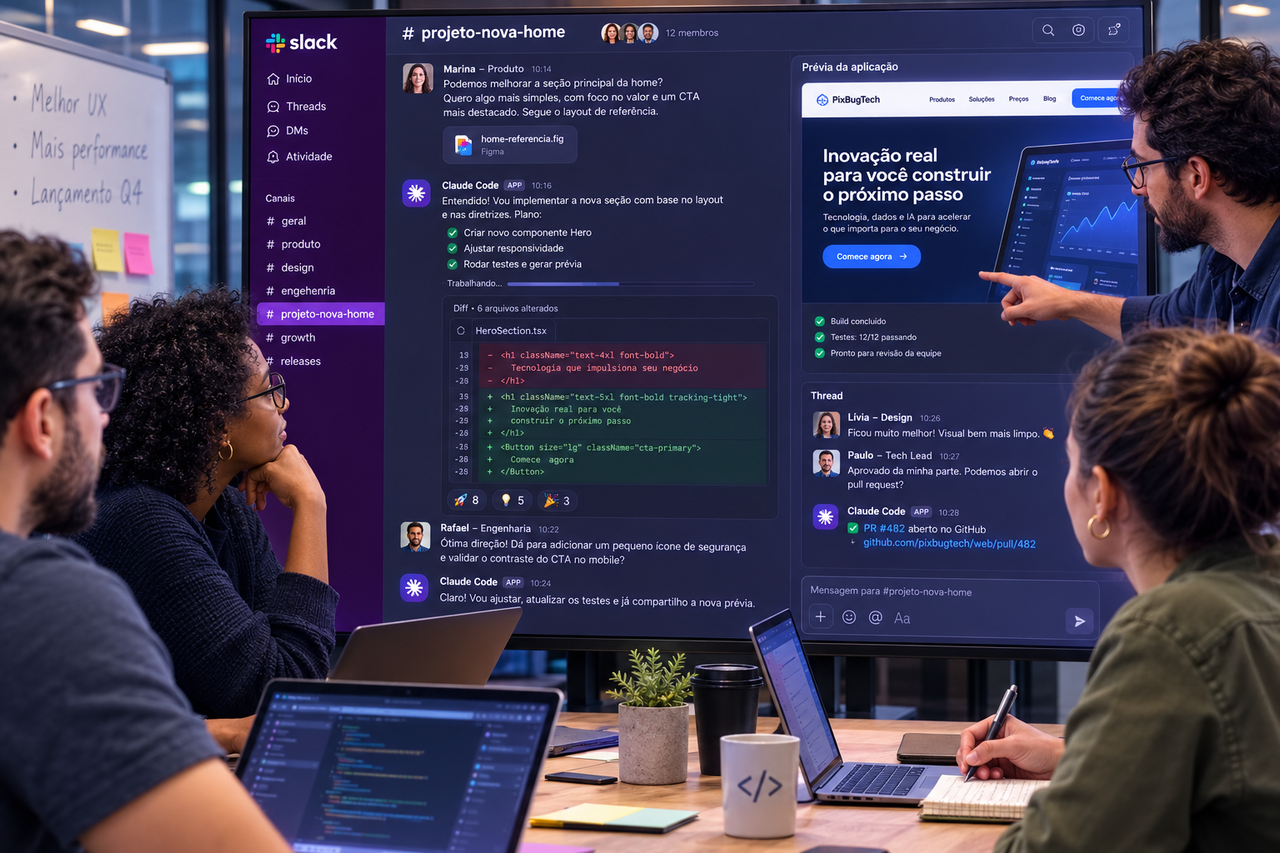 Slack Code leva agentes de IA para dentro das conversas e tenta transformar programação em trabalho coletivo