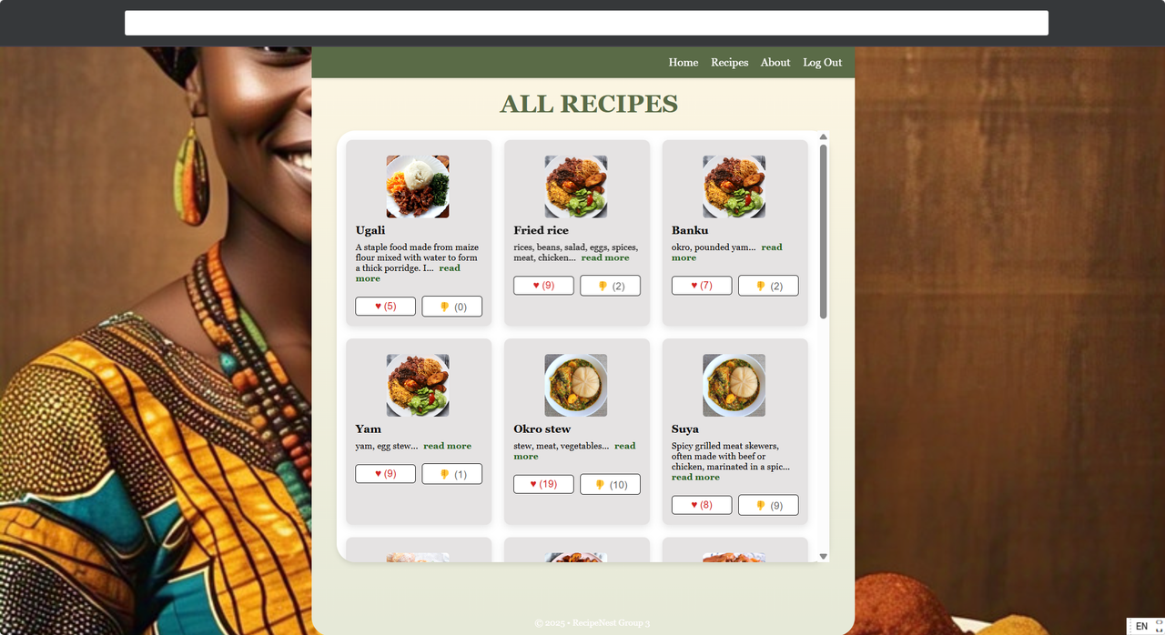 Recipe page