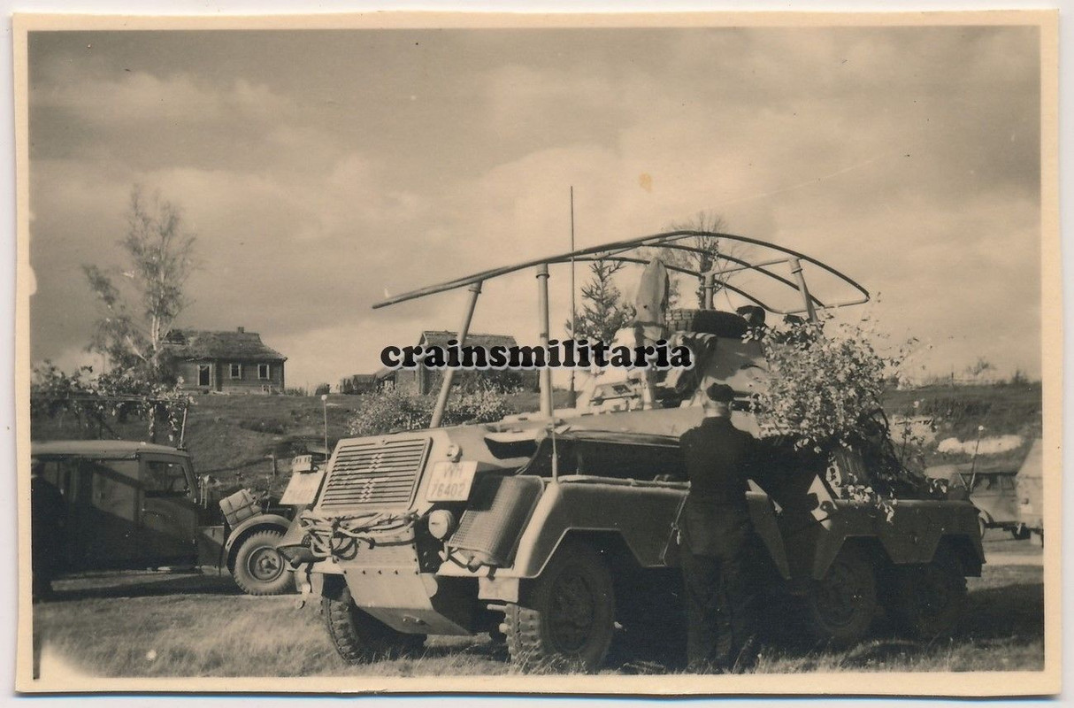 Orig. Foto SdKfz 263 Funk Panzerspähwagen 8-Rad der 5.Pz.Div. in