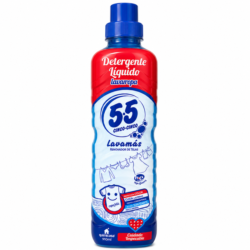 5.5 Detergente Liquido Cuidado Impecable 910 Ml