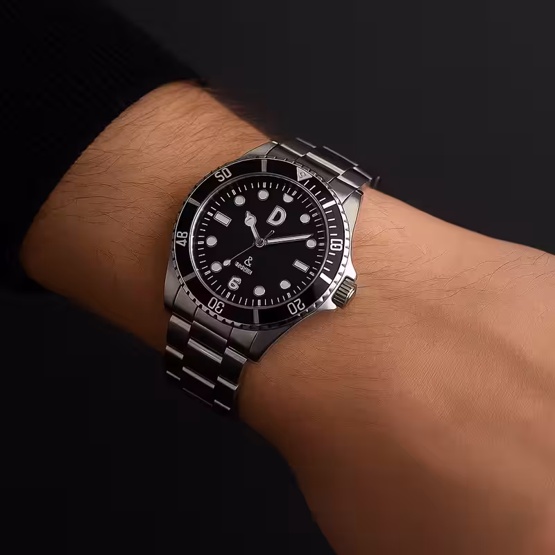 Reloj elegante de acero
