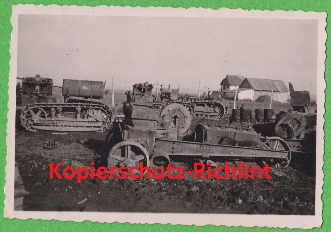 Wehrmacht Russland russische Vollketten-Schlepper Raupe & Anhänger