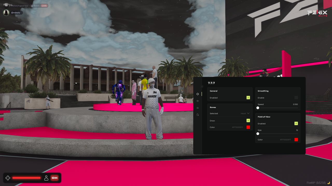 7.7.7 Menu Screenshot