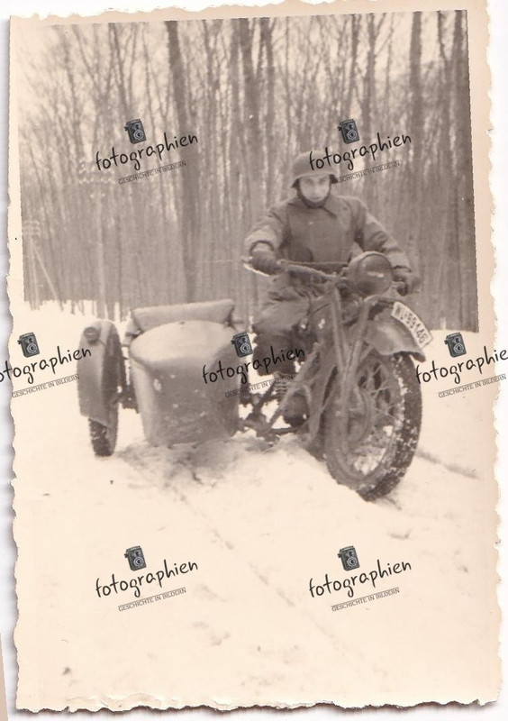 org. Foto 2. Weltkrieg Deutschland Kfz Motorrad Krad