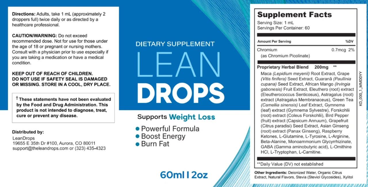 LeanDrops Label