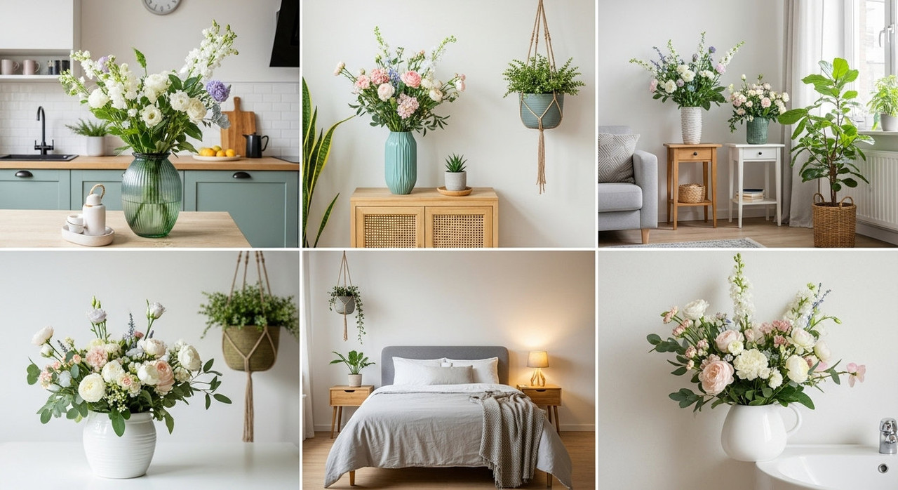 Композиции искусственных цветов