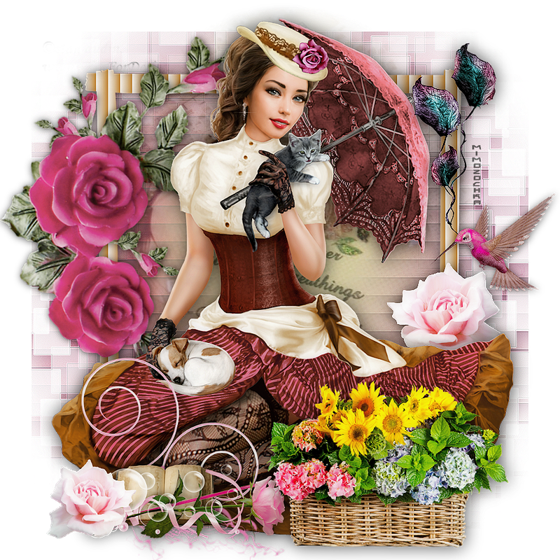 девушка с зонтом