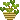 Green plants in a yellow-ish flowerpot pixel. Green plants in a yellow-ish flowerpot pixel.
