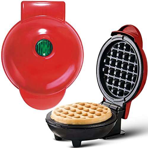 Amazon Mini Wafflera Eléctrica con Doble Planchas Antiadherente- envío prime 
