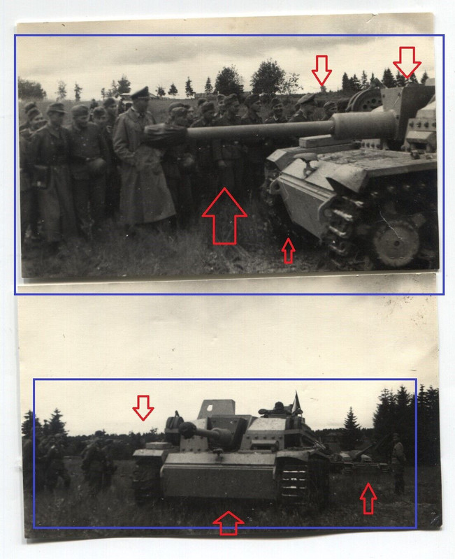 5-03 Foto 2x Wehrmacht Panzer Stug Sturmgeschütz FABRIK NEU
