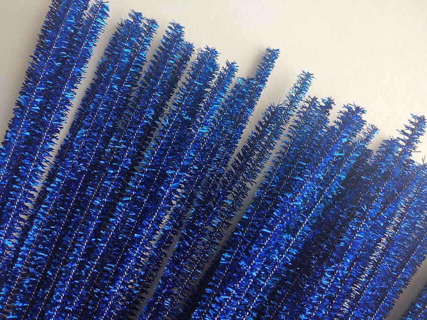 Chelines Azul rey 30pz para muñecos Decoración Navidad Adorno Limpiapi