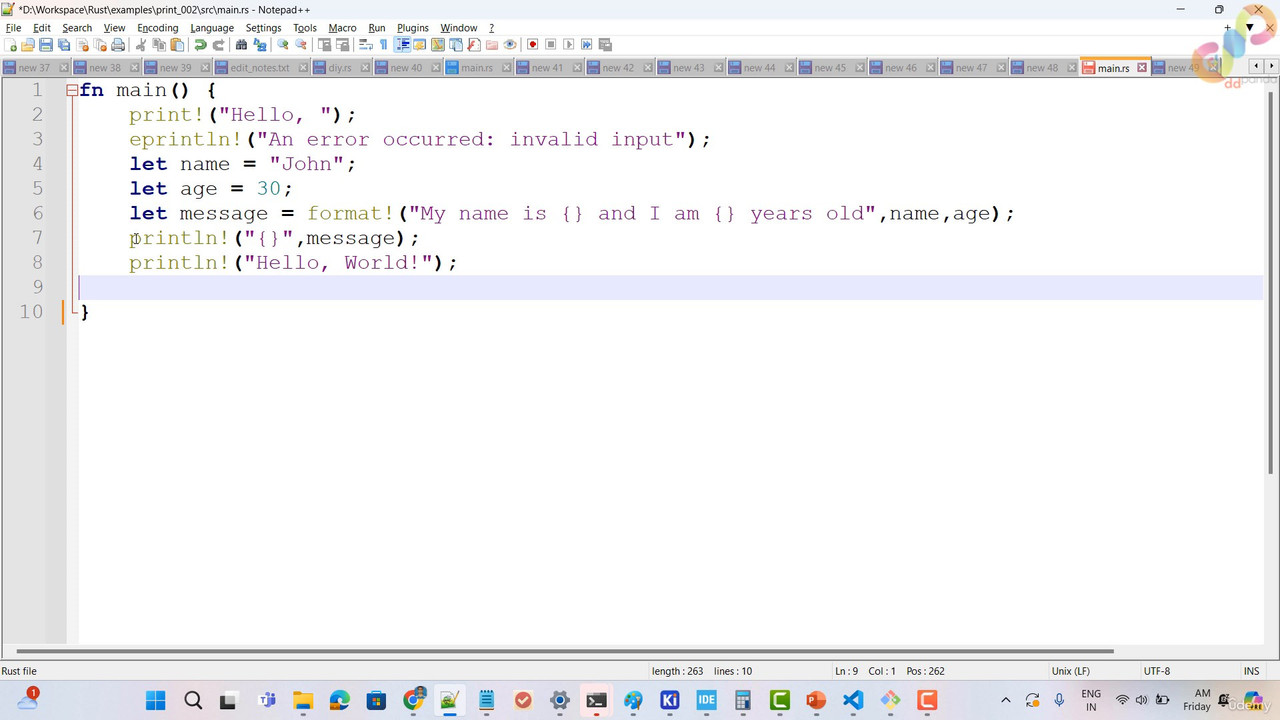 5 Print related macros in Rust 0002 screenshot
