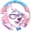 An anthrapamorphic dog wearing glasses in front of the trans flag.