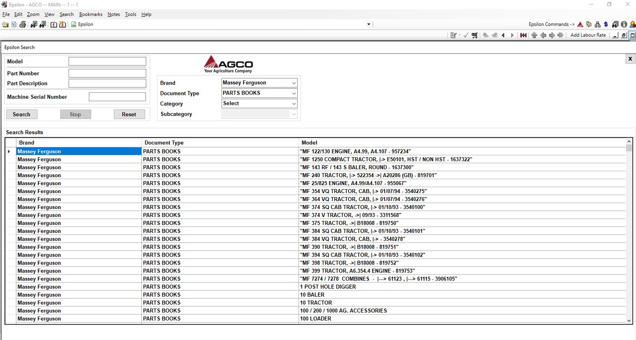 Massey Ferguson NA Parts