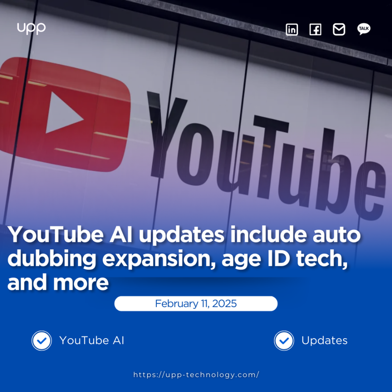 YouTube AI updates include auto dubbing expansion, age ID tech, and more