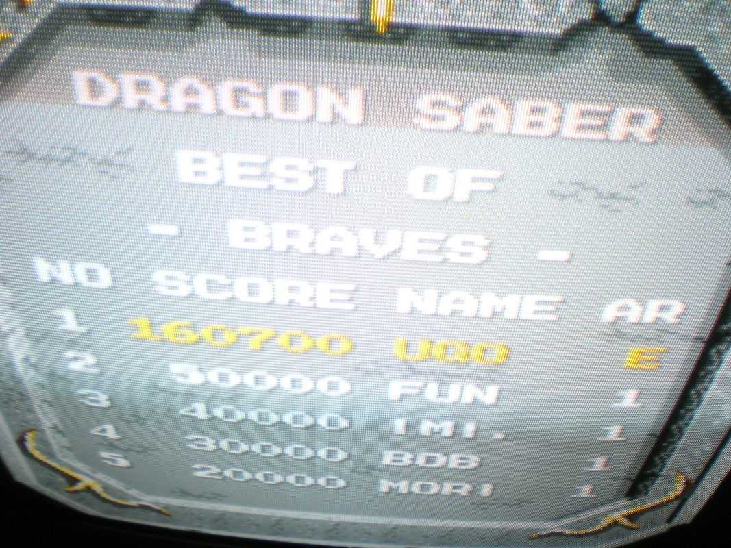 Dragon Saber PCE 1CC Normal 160700 pts.