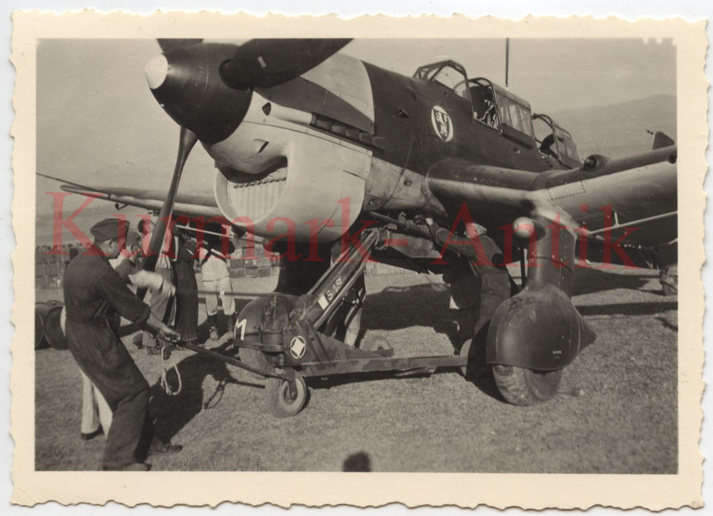 Foto Wehrmacht 2. Pz. Division Balkan Rumänien Flugzeug Ju87 Wap