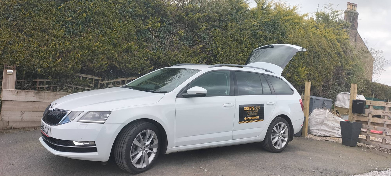 Greg's Skoda Octavia Estate — spacious, comfortable, airport-ready