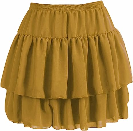 Women's Flared Short Skirts Basic Versatile Pleated Mini Skater Elastic Skirts - Picture 4 of 47
