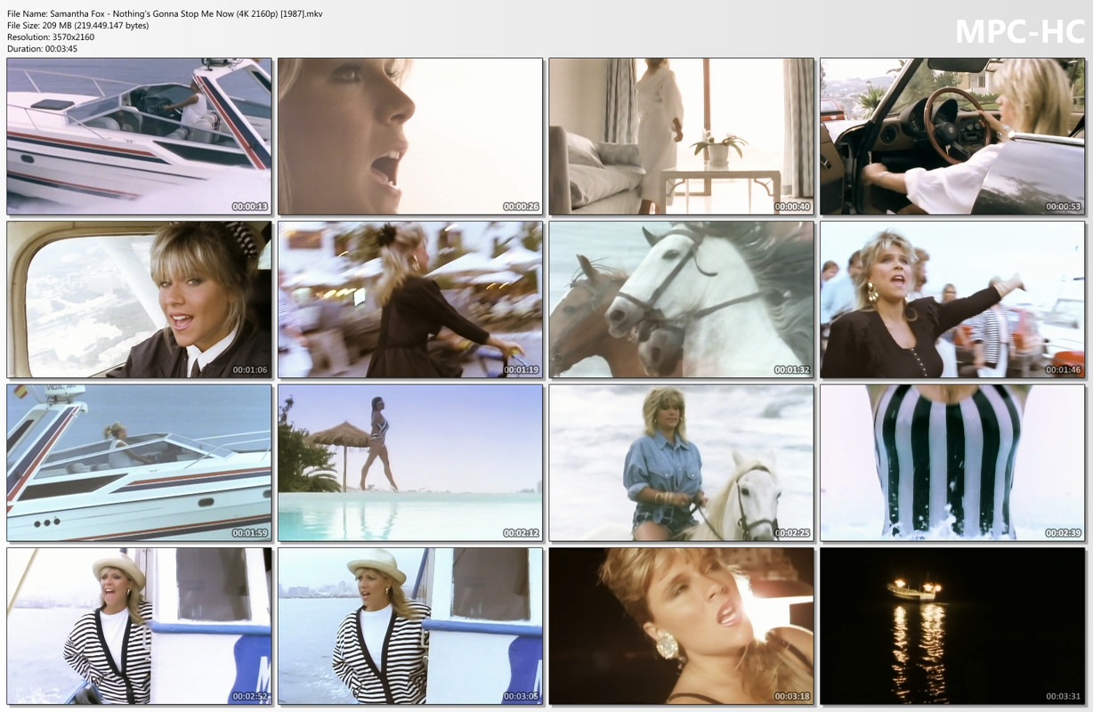 Samantha Fox - Nothing's Gonna Stop Me Now (Official Video 4K 2160p) [1987]