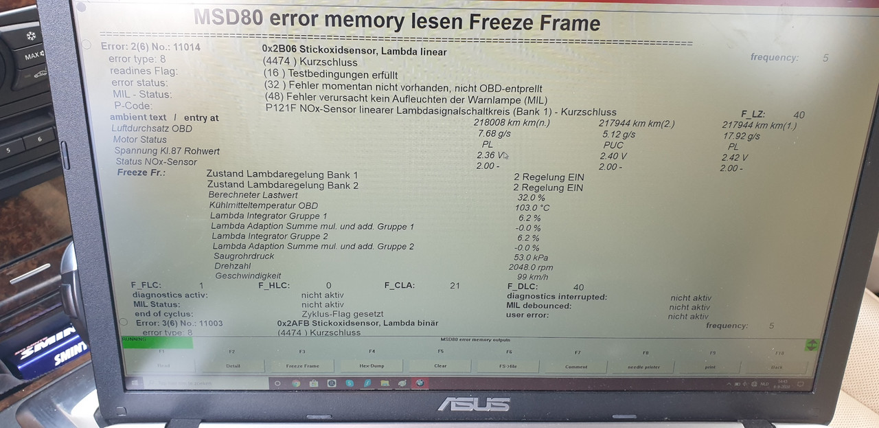 Error2 Stickoxidsensor lambda linear
