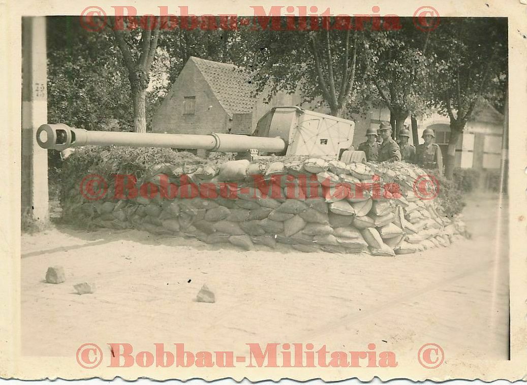 Belgien De Panne 1944 Wehrmacht mit 8,8cm PaK 43 Geschütz
