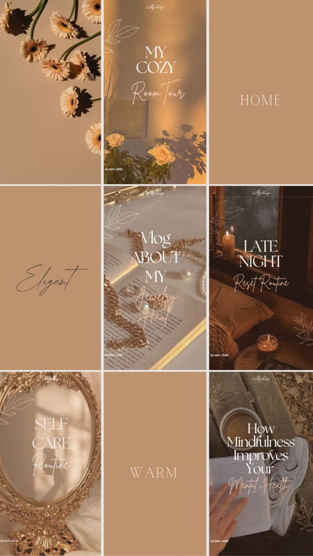 Curated Aesthetic Social Grid