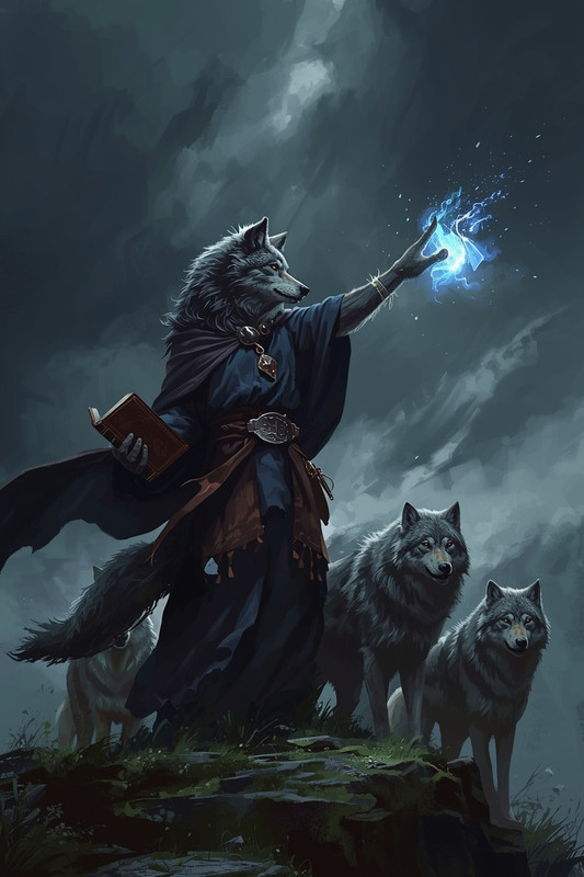Lycan lançant un sort
