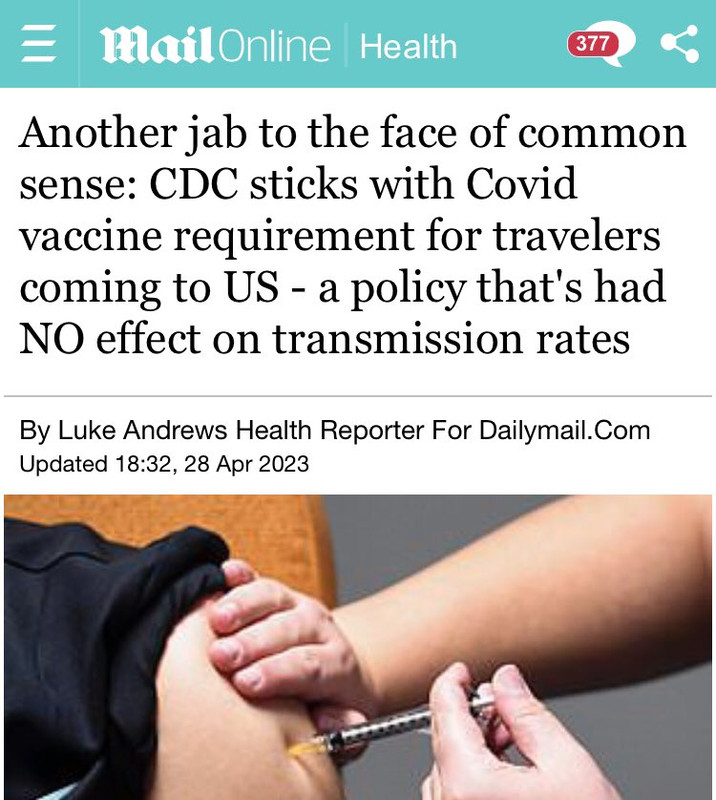 CDC Still Stays With Vax Travel Req