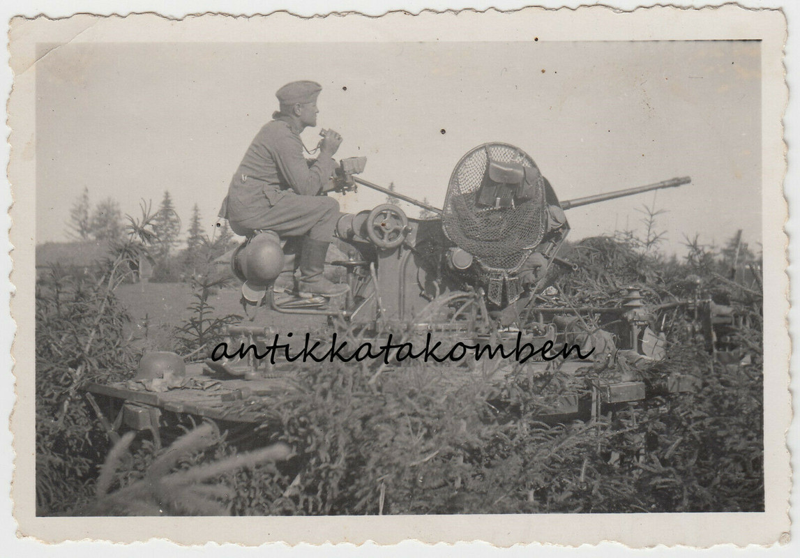 Foto g Panzergruppe Guderian Halbket Flak Geschütz
