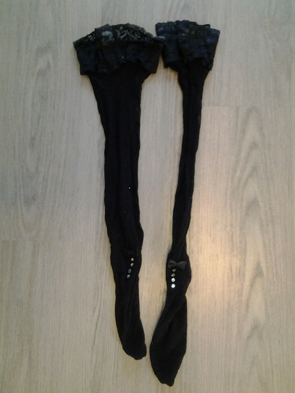 30 b Stay-up Fishnet stockings - Black Fishnets (1)