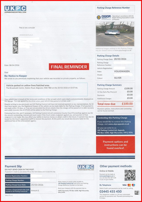 Notice To Keeper Reminder Front