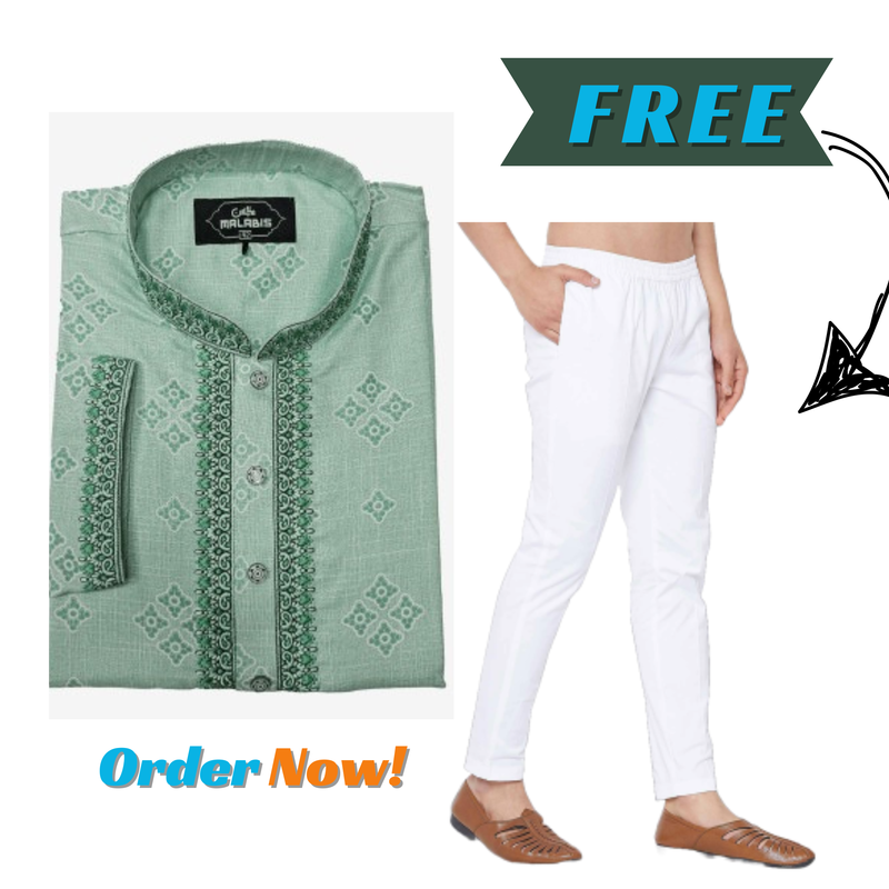 Soft Cotton Comfortable Embroidered Panjabi Free Payjama