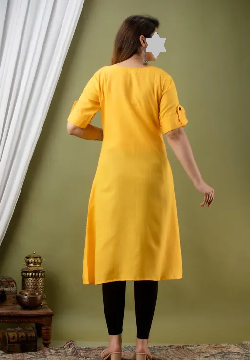 Fashionable Cotton Slub Dijital Print Anarkali Kurti For Women Color 8 (R108)