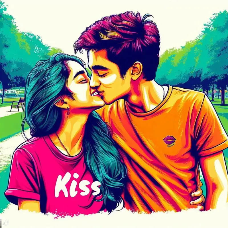 1K Kiss Emoji Text