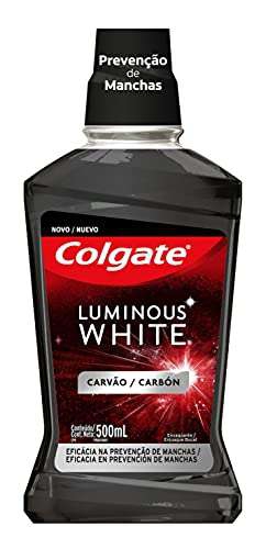 Amazon: Enjuague Bucal Colgate Luminous White Carbón 500 ml.