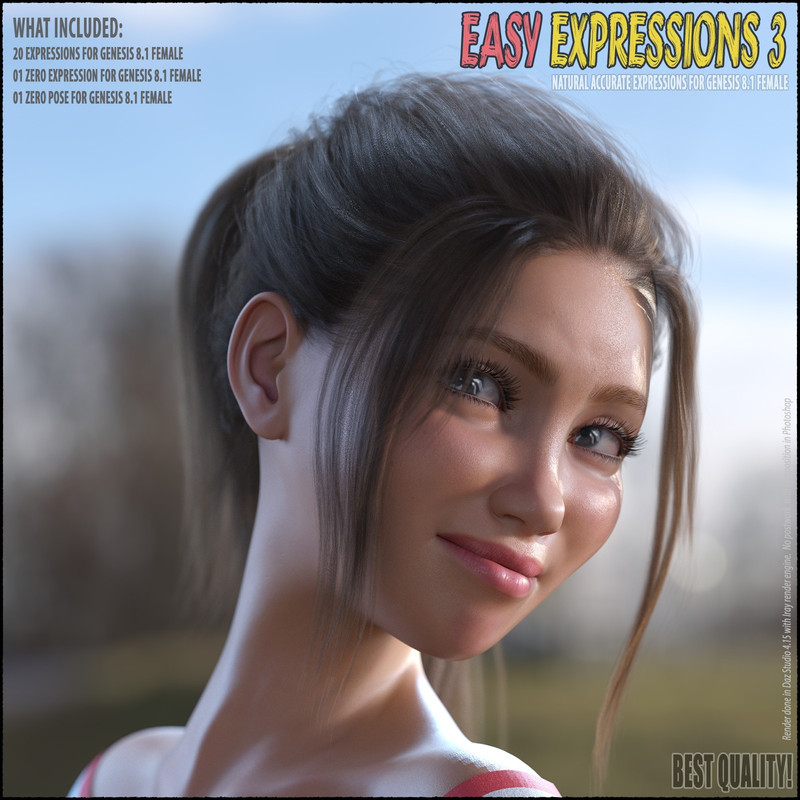 Easy Expressions 3 for Genesis 8.1 Female