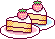 Two Strawberry Cakes Pixel