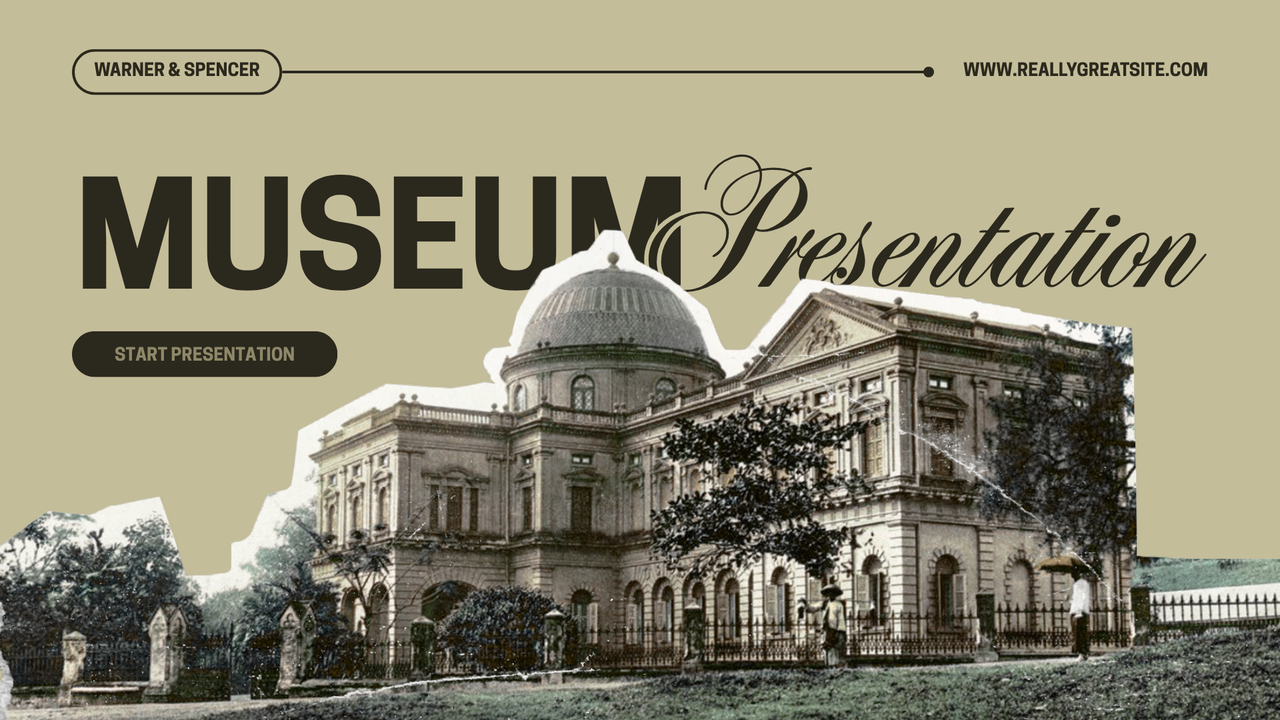 Cream Green Vintage Museum Presentation